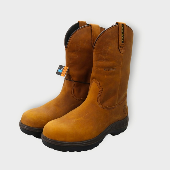Dan Post Men Cummins 11" Waterproof Leather Western Work Boots DP62504 Size 8 - Picture 9 of 12